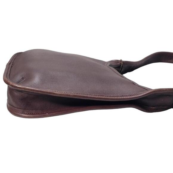 Vtg Y2K Coach Ergo Mini 9020 Mahogany Brown W/ Leather Tag Charm Excellent Cond - Picture 6 of 16